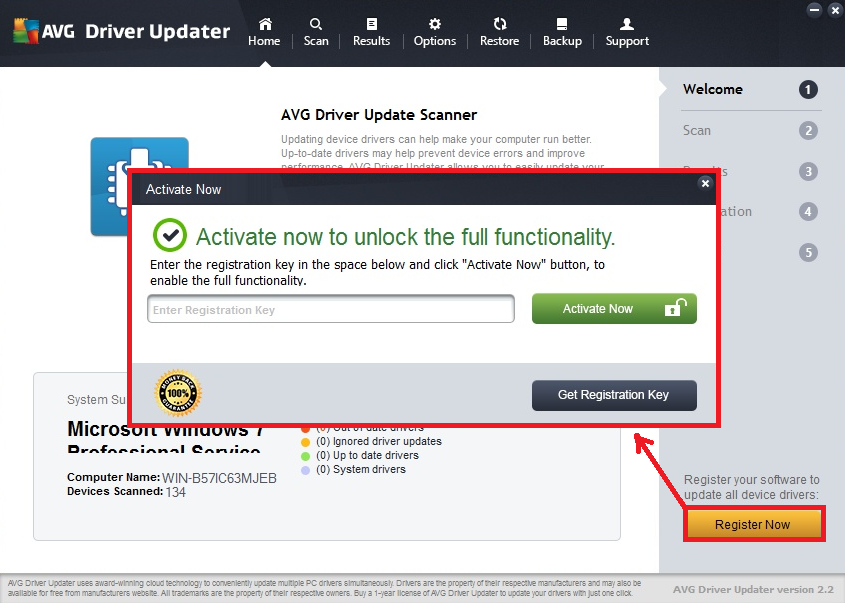driver update registration key free